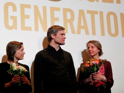 Mariette Rissenbeek, Martin Scheuring (German Films) und Birte Klinge (FFA)
